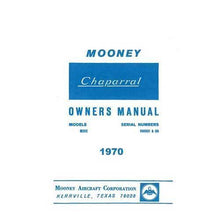 Essco Aircraft Aircraft Manual Mooney M20E Chaparral Owner's Manual 1970 (part# MOM20E-70-O-C)