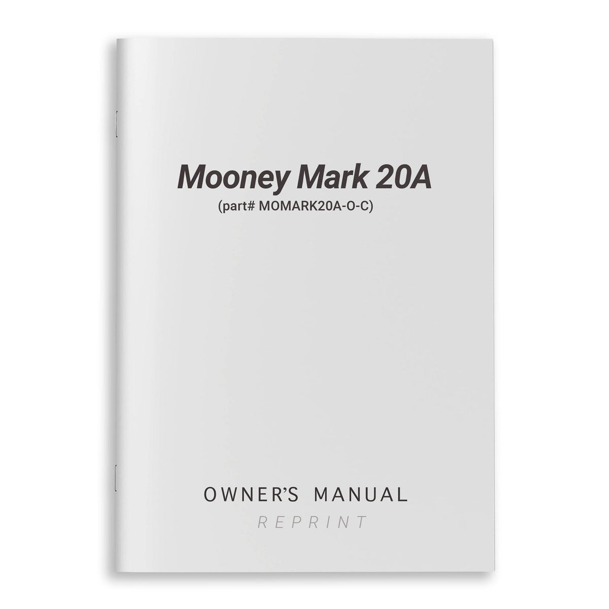 Essco Aircraft Aircraft Manual Mooney Mark 20A Owner's Manual (part# MOMARK20A-O-C)