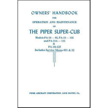 Essco Aircraft Aircraft Manual Piper PA18-95,135,PA18A-135 SuperCub Owner's Manual (part# 752-398)