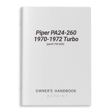 Essco Aircraft Aircraft Manual Piper PA24-260 1970-1972 Turbo Owner's Handbook (part# 753-823)