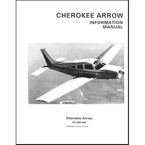 Essco Aircraft Aircraft Manual Piper PA28R-200 Cherokee Arrow 1974-76 POH (761-578)