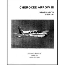 Essco Aircraft Aircraft Manual Piper PA28R-201 Arrow III 1977-78 POH (761-635)