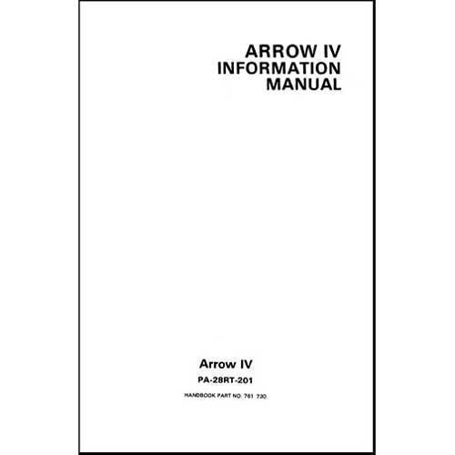 Essco Aircraft Aircraft Manual Piper PA28RT-201 Arrow IV 1980 & Up POH (761-730)