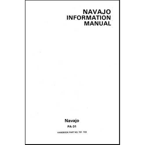 Essco Aircraft Aircraft Manual Piper PA31 Navajo 1980 & Up Pilot Information Manual (part# 761-723)