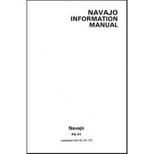 Essco Aircraft Aircraft Manual Piper PA31 Navajo 1980 & Up Pilot Information Manual (part# 761-723)