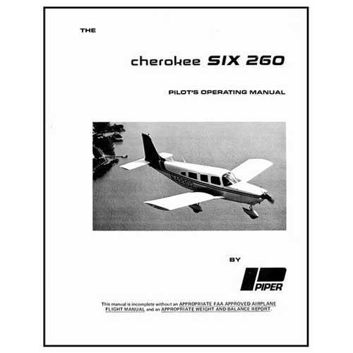 FLYER SOZIOTOPE 書籍 Piper PA32-260 Pilot Manual 1974-76 Cherokee Six | Essco