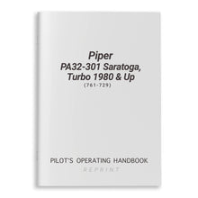 Essco Aircraft Aircraft Manual Piper PA32-301 Saratoga, Turbo 1980 & Up POH (761-729)