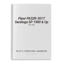 Essco Aircraft Aircraft Manual Piper PA32R-301T Saratoga SP 1980 & Up POH (761-726)
