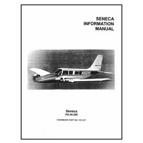 Essco Aircraft Aircraft Manual Piper PA34-200 Seneca 1974 Pilot's Information Manual (part# 761-577)