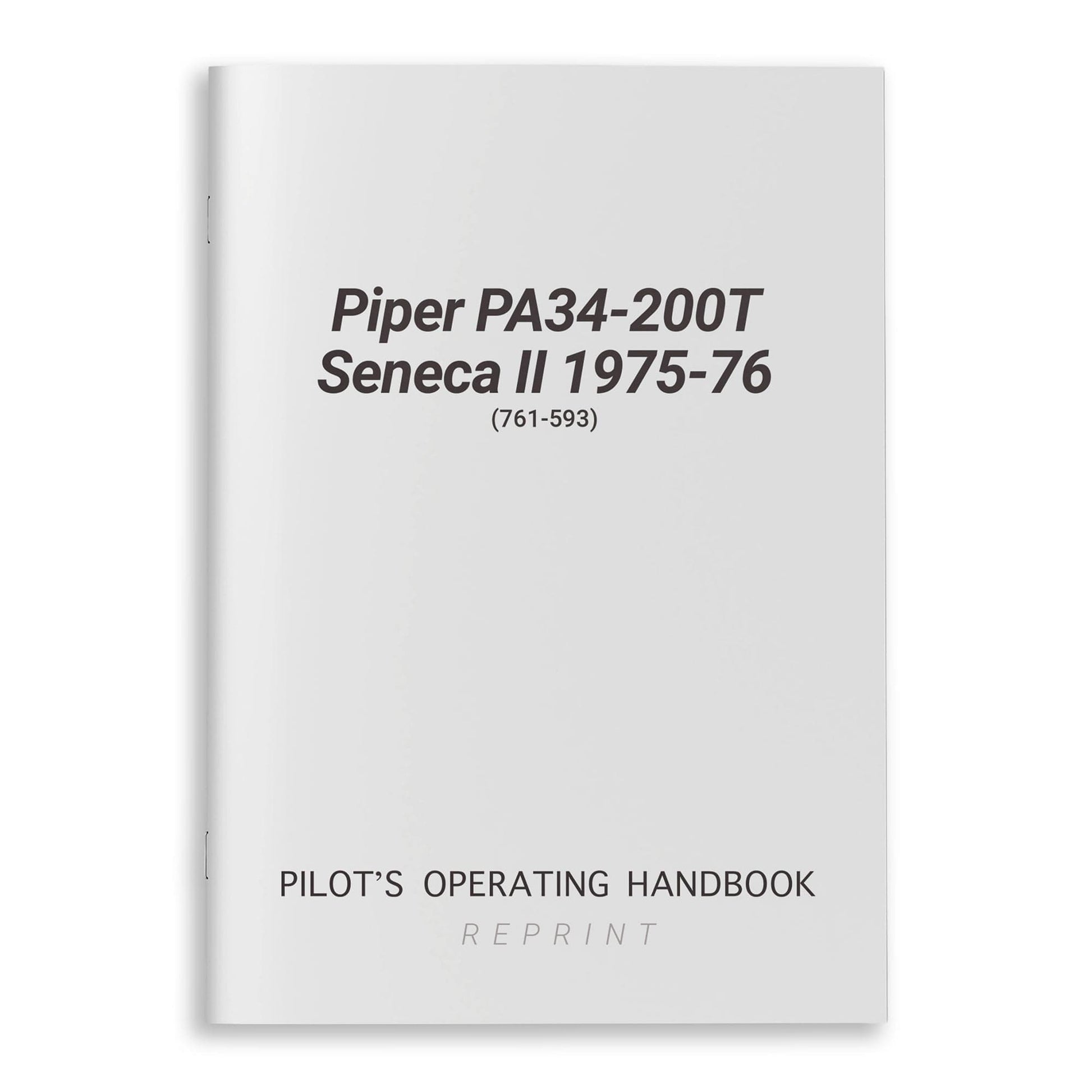 Essco Aircraft Aircraft Manual Piper PA34-200T Seneca II 1975-76 POH (761-593)