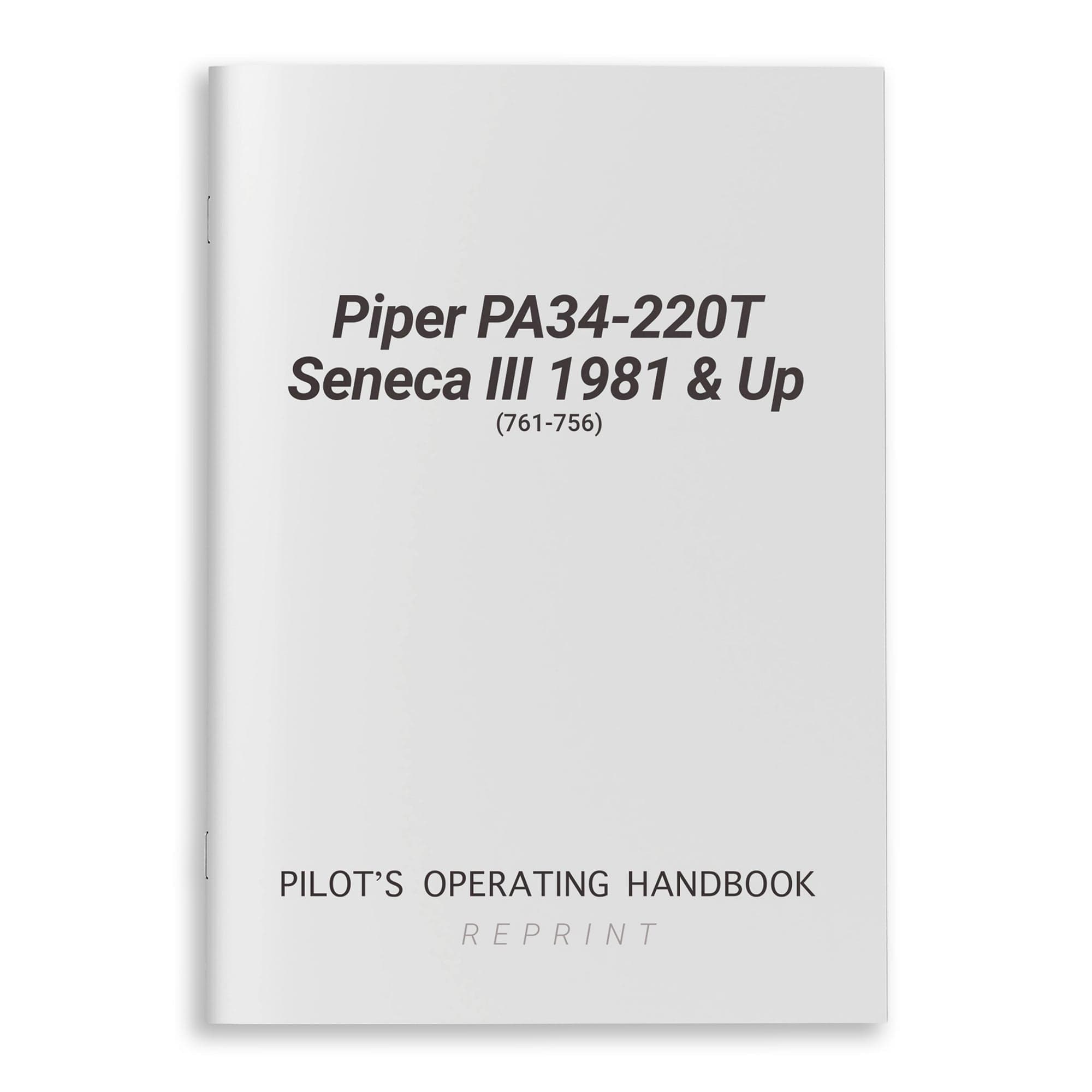 Piper PA34-220T Seneca III POH | Essco High-Quality Reprint