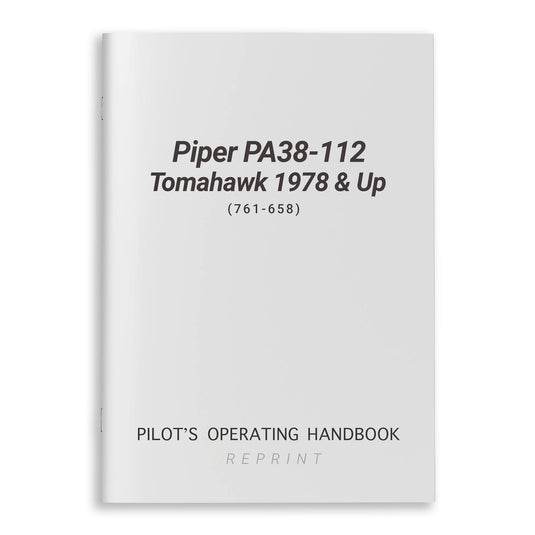 Essco Aircraft Aircraft Manual Piper PA38-112 Tomahawk 1978 & Up POH (761-658)