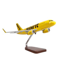 High Flying Models Aircraft Models Airbus A320-200 Spirit Airlines Large Mahogany Model