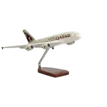 High Flying Models Aircraft Models Airbus A380 Qatar Airways Large Mahogany Model