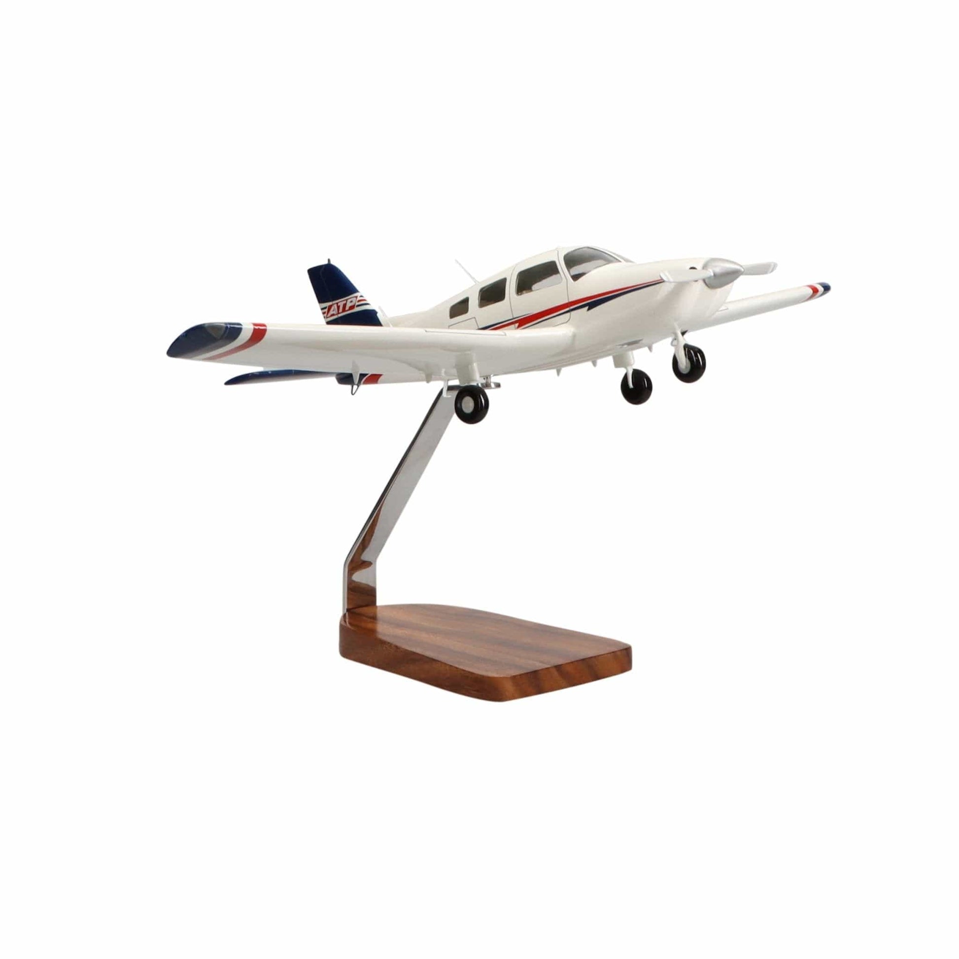 High Flying Models Aircraft Models ATP Piper Archer TX Clear Canopy Large Mahogany Model