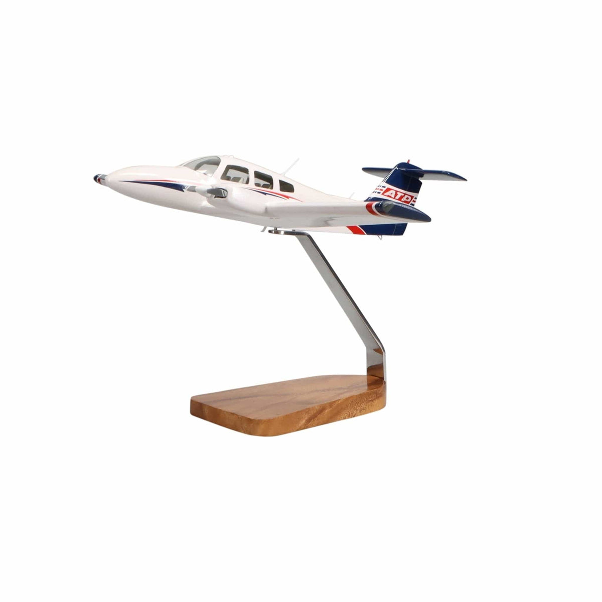 High Flying Models Aircraft Models ATP Piper Seminole Clear Canopy Large Mahogany Model