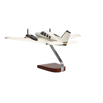 High Flying Models Aircraft Models Beechcraft® Baron G58 (Yellow/Black) Large Mahogany Model
