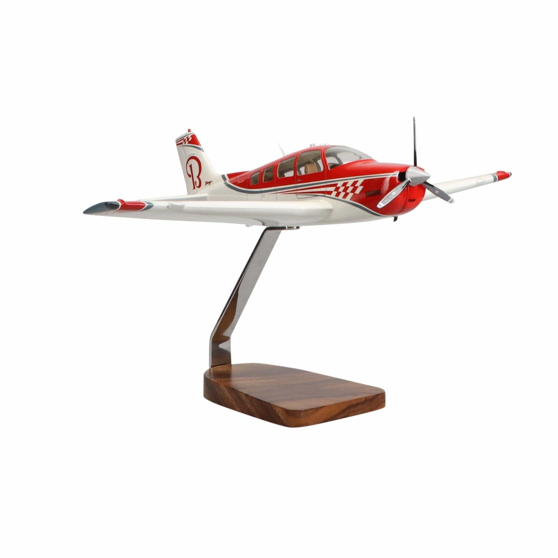 High Flying Models Aircraft Models Beechcraft® Bonanza G36 Clear Canopy Large Mahogany Model