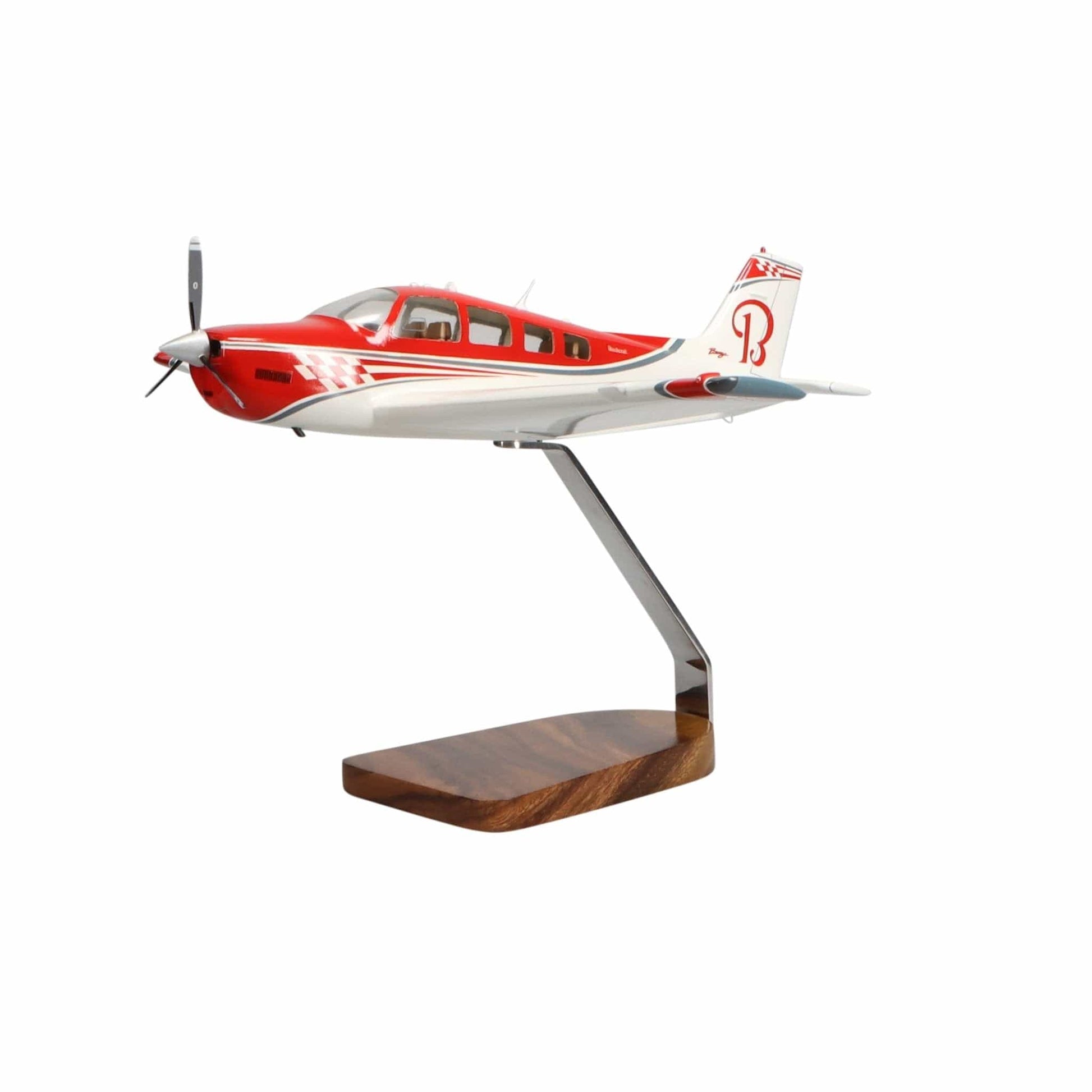 High Flying Models Aircraft Models Beechcraft® Bonanza G36 Clear Canopy Large Mahogany Model