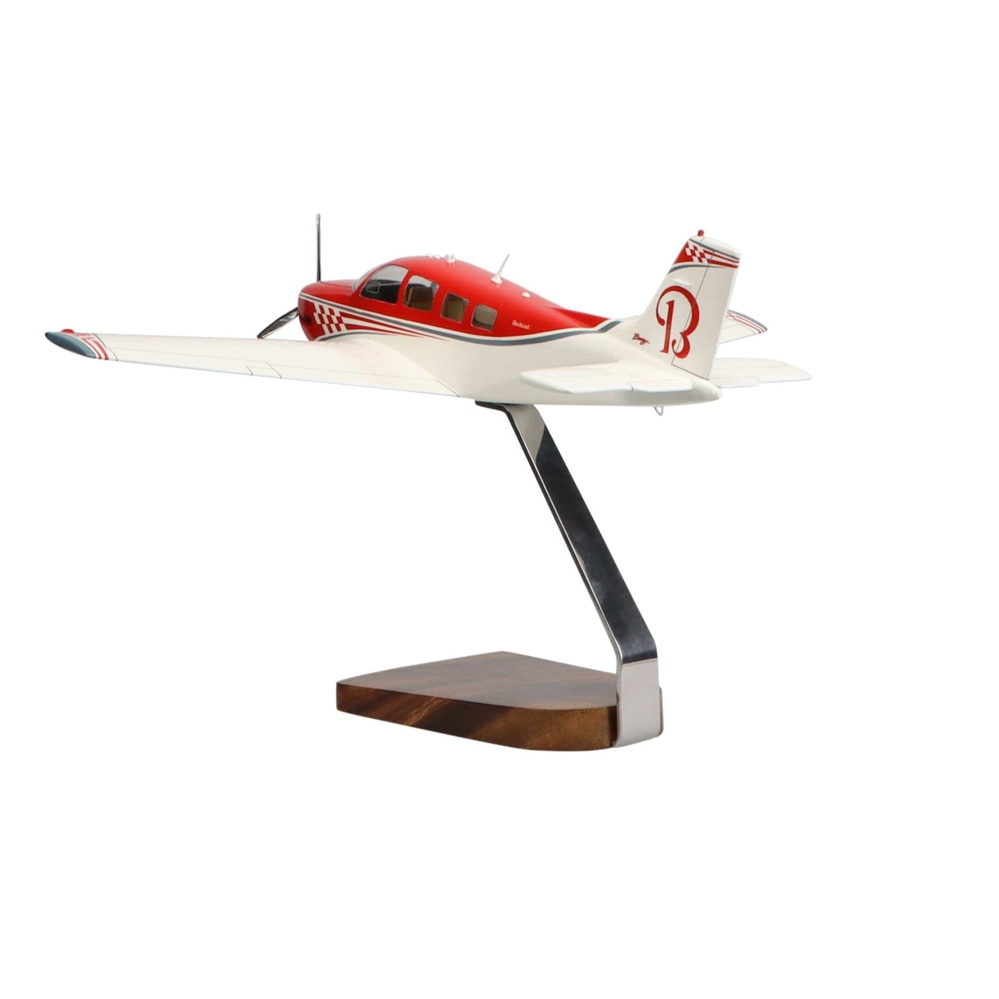 High Flying Models Aircraft Models Beechcraft® Bonanza G36 Clear Canopy Large Mahogany Model