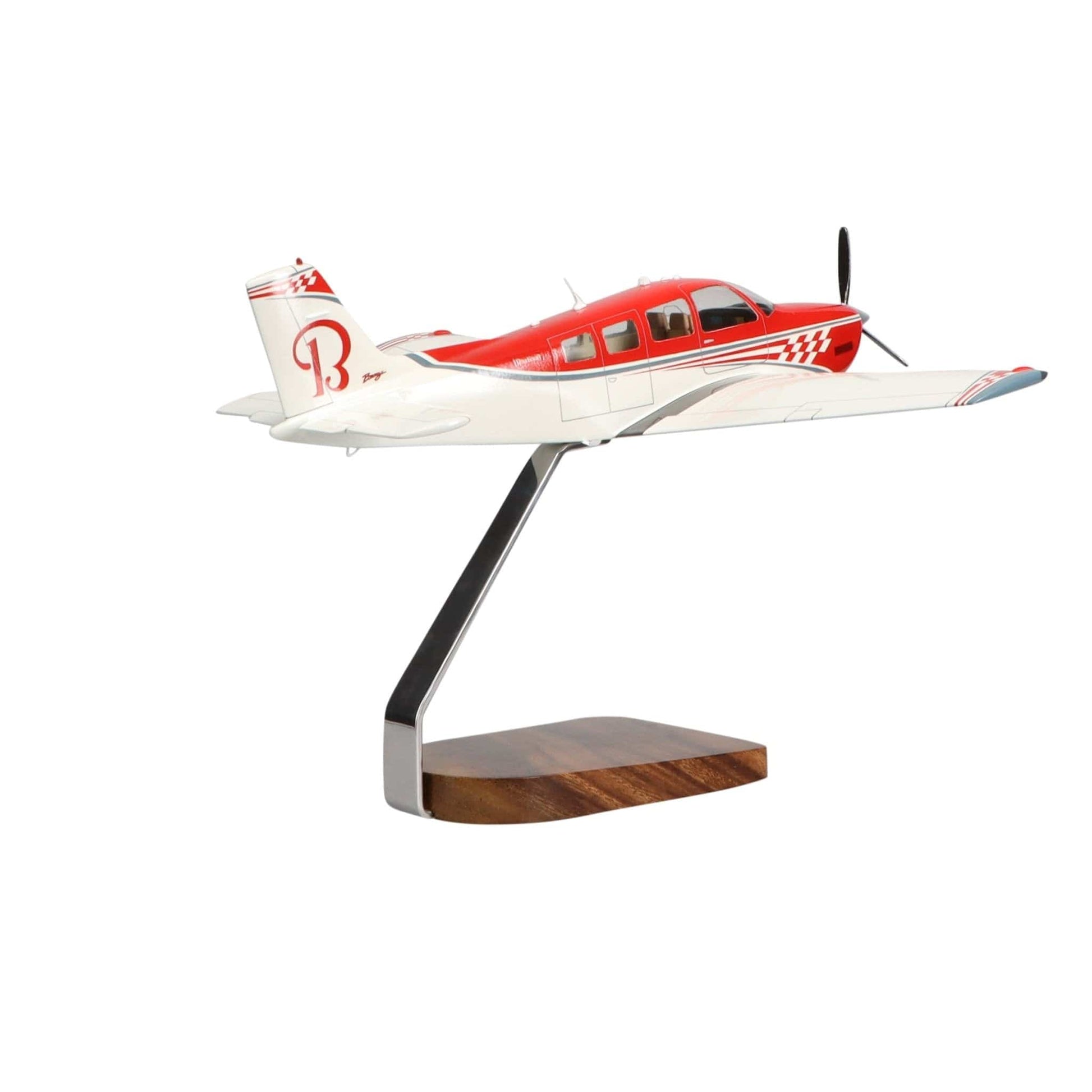 High Flying Models Aircraft Models Beechcraft® Bonanza G36 Clear Canopy Large Mahogany Model