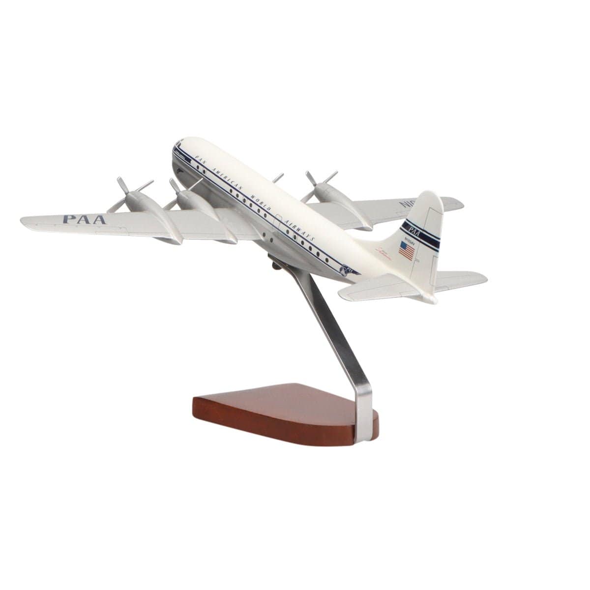High Flying Models Aircraft Models Boeing™ 377 Stratocruiser Pan Am Airways Large Mahogany Model