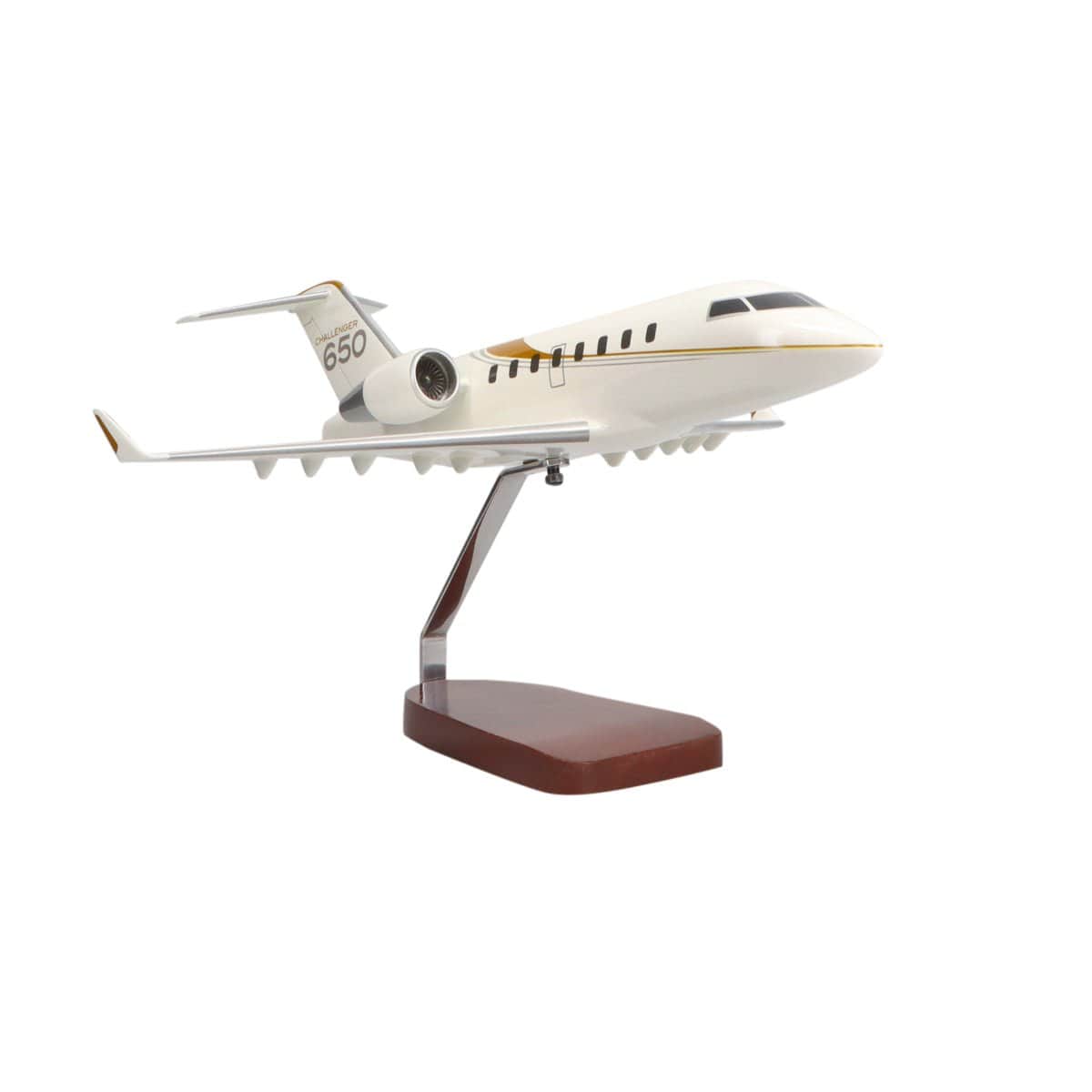 High Flying Models Aircraft Models Bombardier Challenger 650 Large Mahogany Model