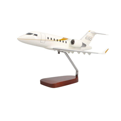 High Flying Models Aircraft Models Bombardier Challenger 650 Large Mahogany Model