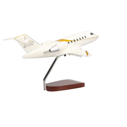 High Flying Models Aircraft Models Bombardier Challenger 650 Large Mahogany Model