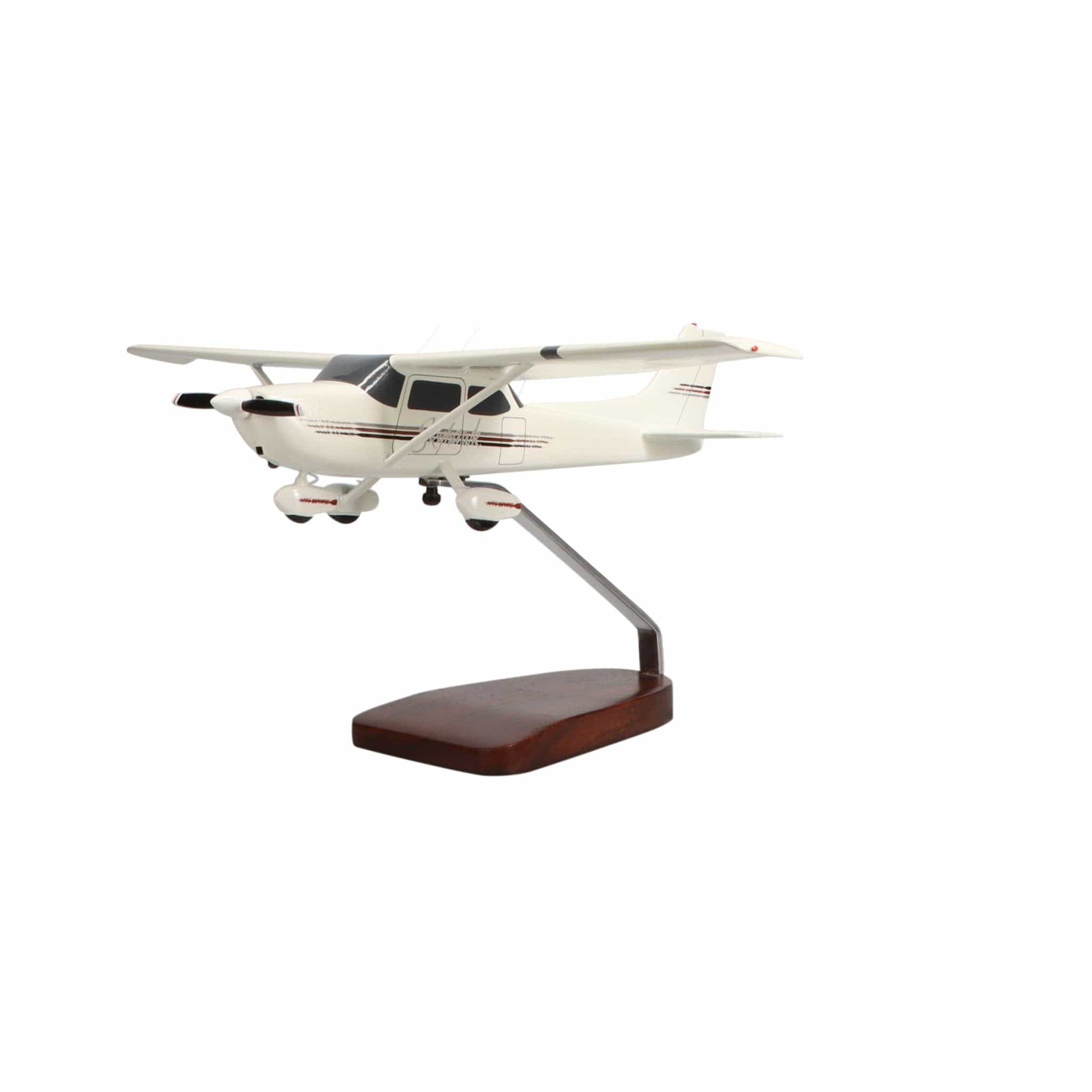 Cessna 172 Model Airplane — Handcrafted Mahogany Display