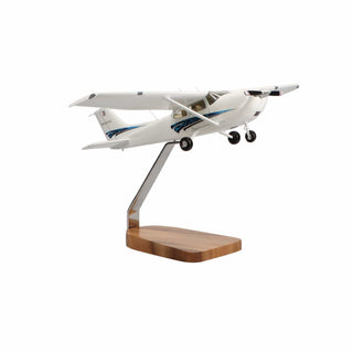 Cessna 172 Skyhawk SP (Blue) Clear Canopy Large Mahogany Model