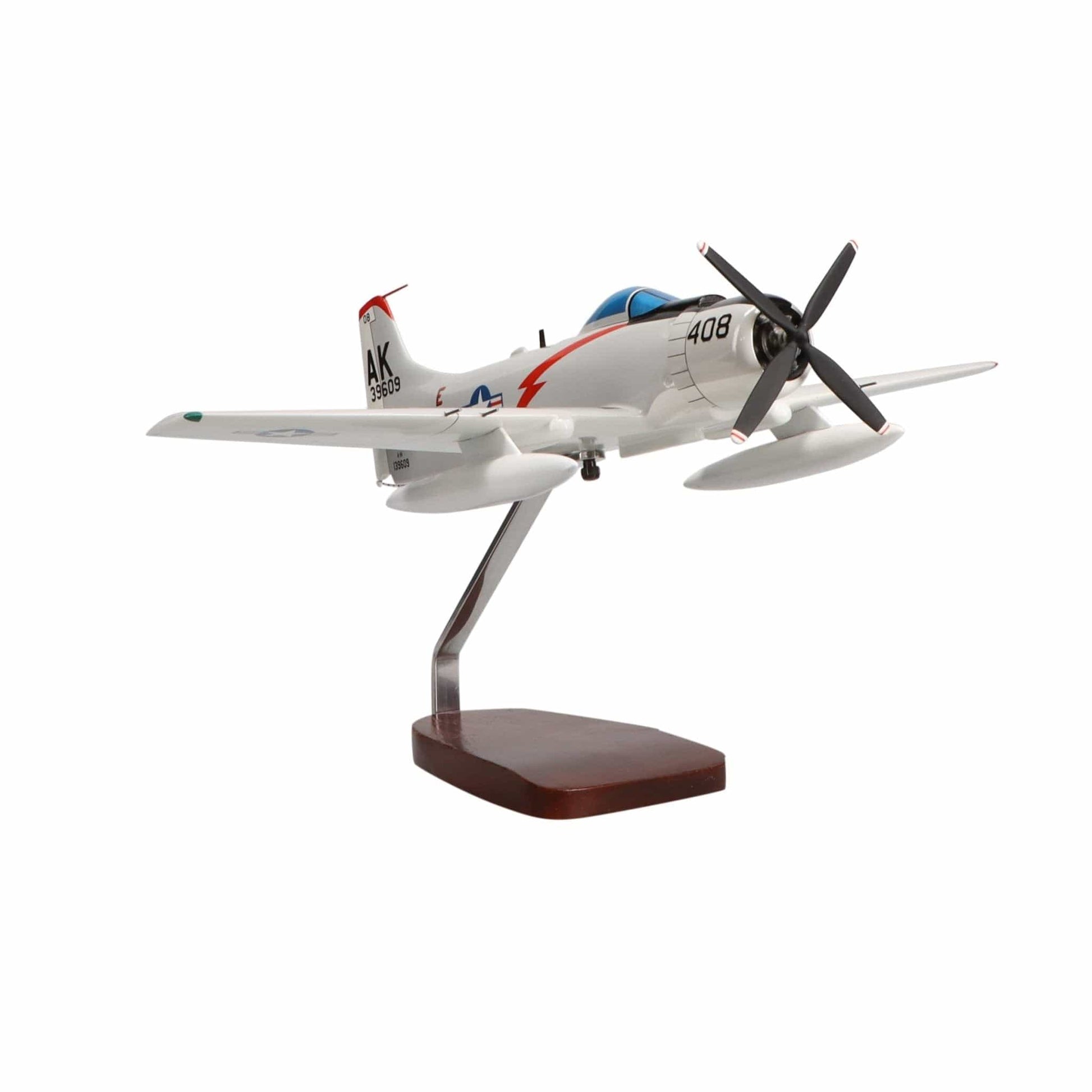 High Flying Models Aircraft Models Douglas A-1 Skyraider Large Mahogany Model