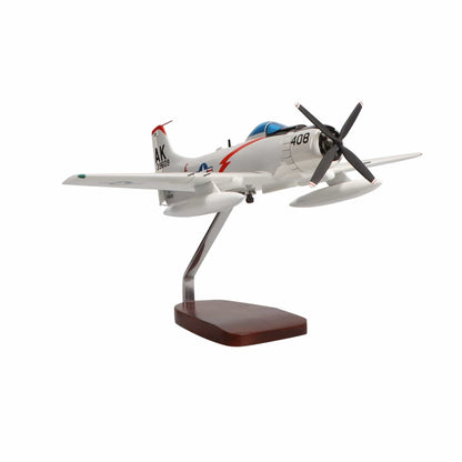 High Flying Models Aircraft Models Douglas A-1 Skyraider Large Mahogany Model