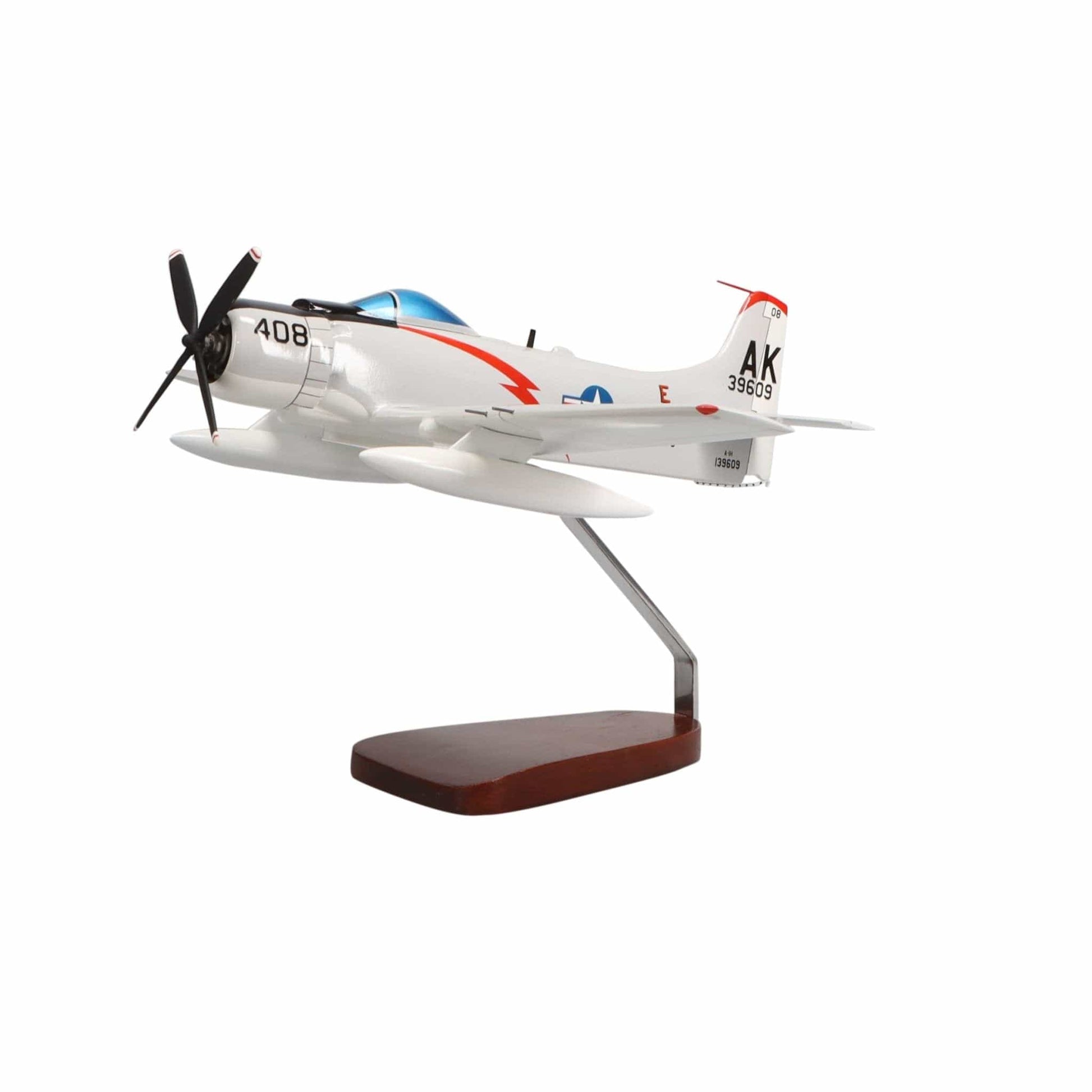 High Flying Models Aircraft Models Douglas A-1 Skyraider Large Mahogany Model