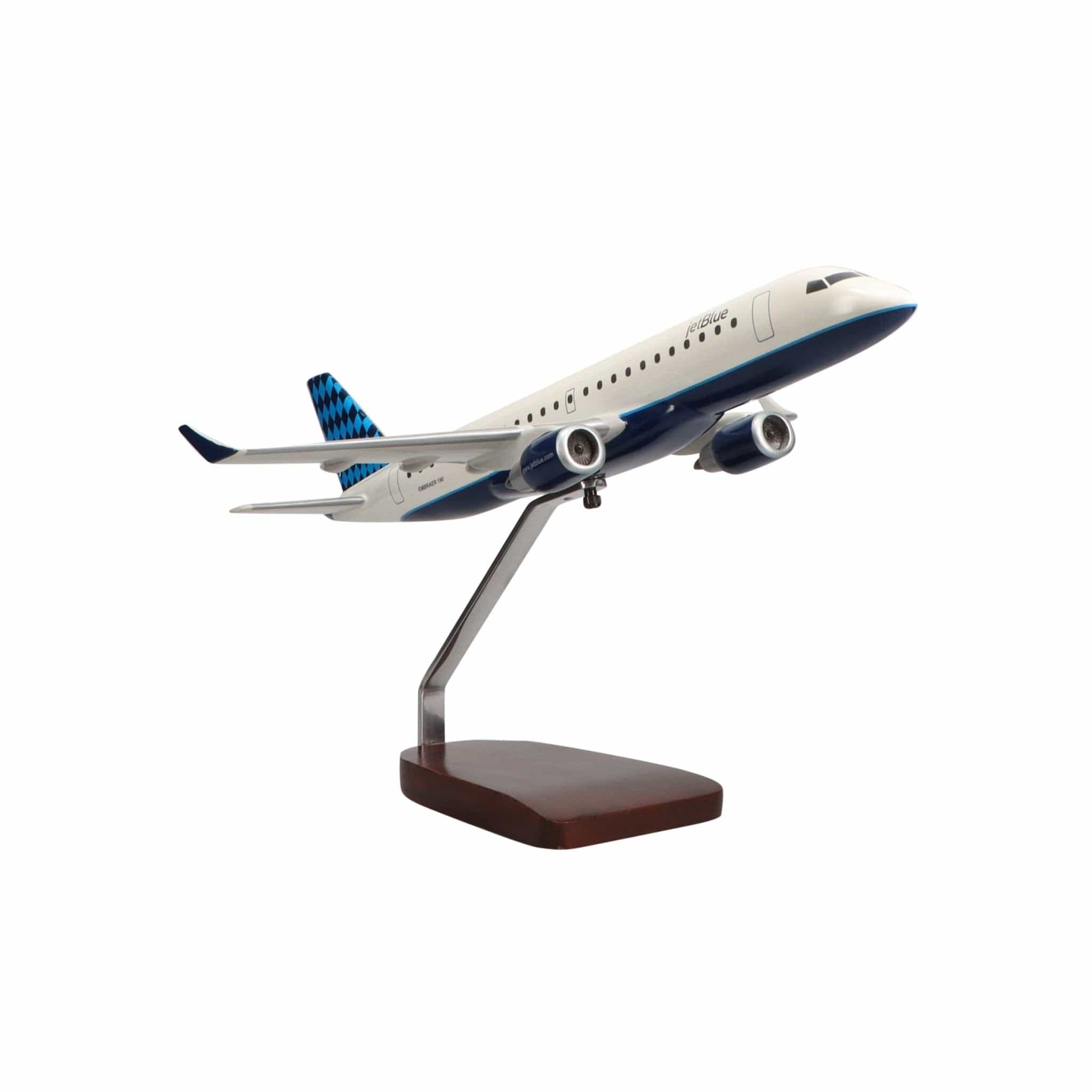 High Flying Models Aircraft Models Embraer 190 Jetblue Large Mahogany Model