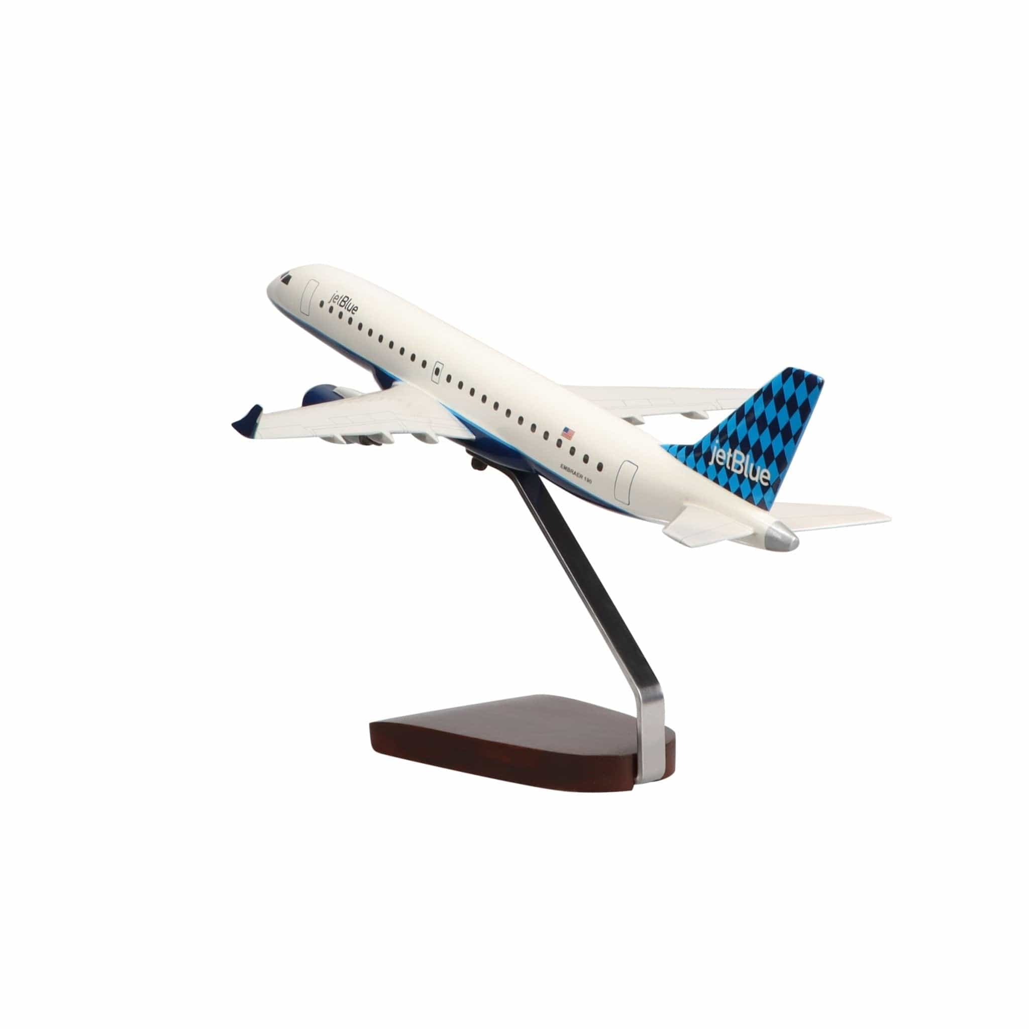 High Flying Models Aircraft Models Embraer 190 Jetblue Large Mahogany Model