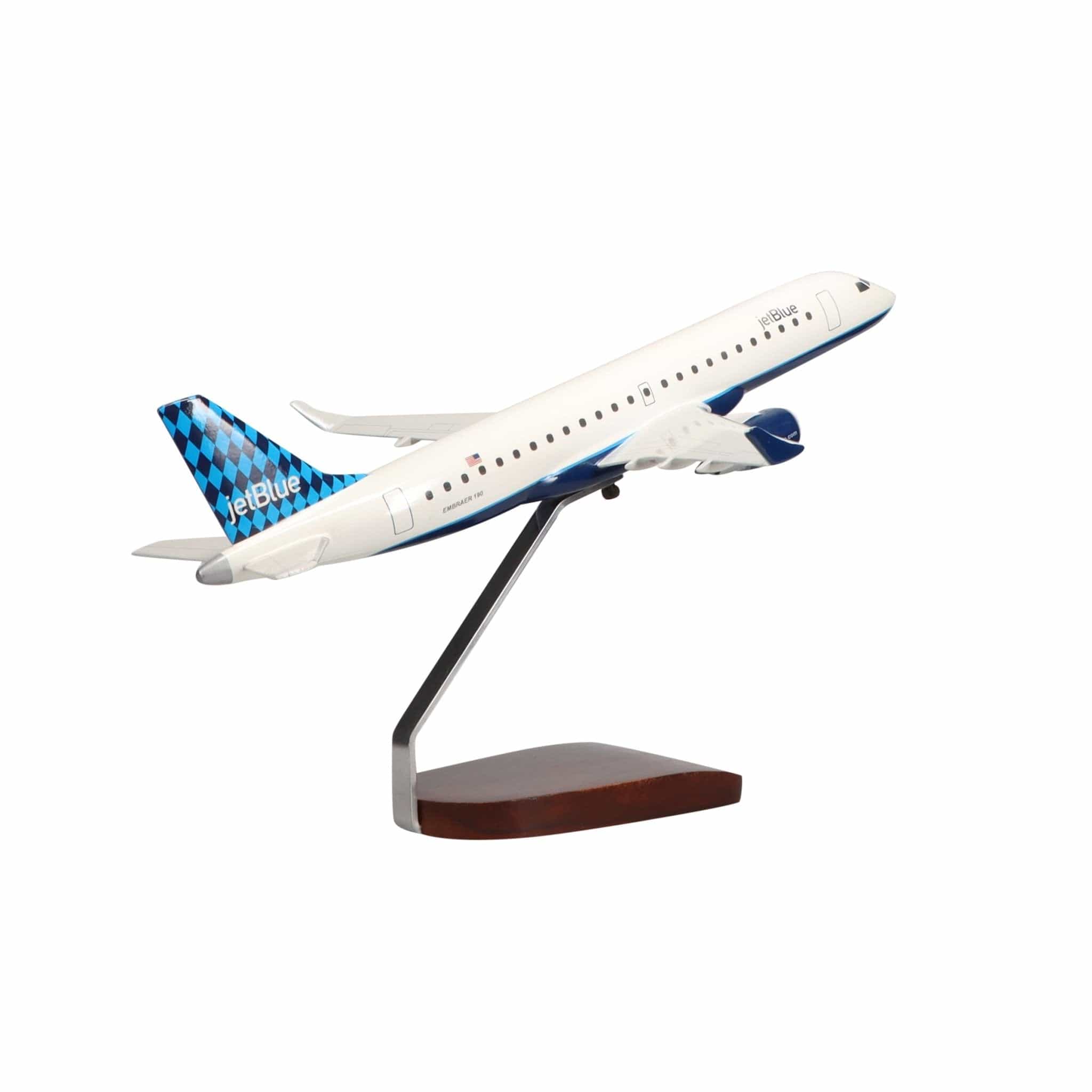 High Flying Models Aircraft Models Embraer 190 Jetblue Large Mahogany Model