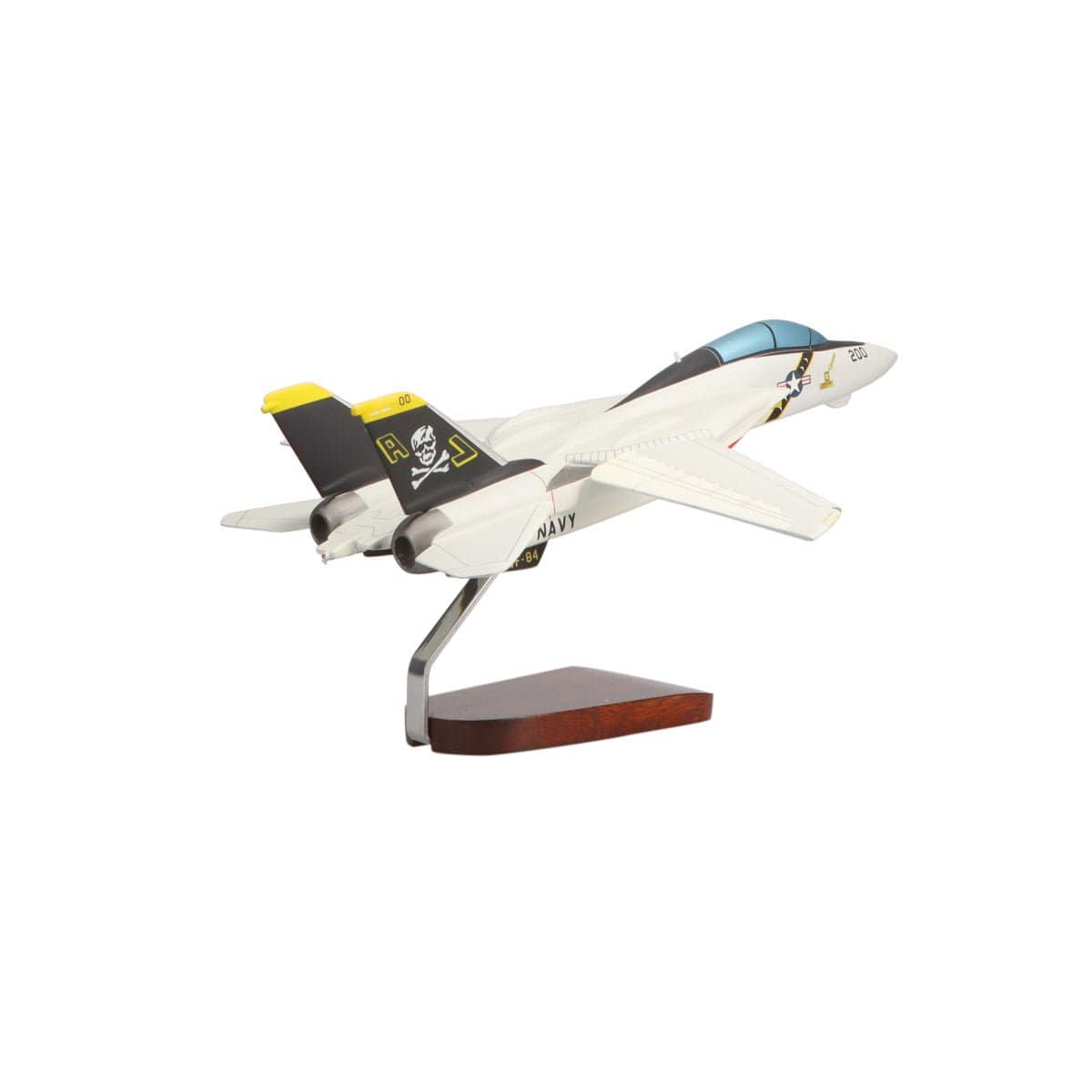 High Flying Models Aircraft Models Grumman F-14A Tomcat® VF-84 Jolly Rogers Large Mahogany Model