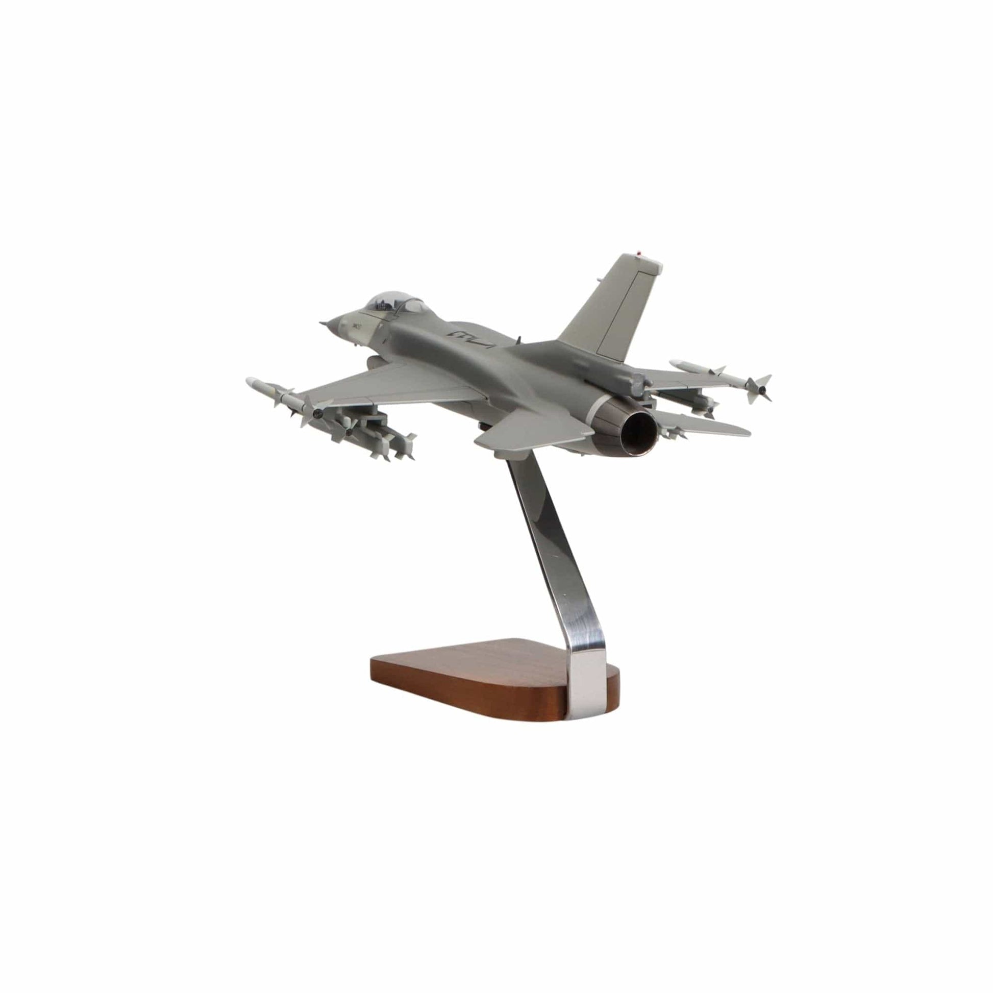 High Flying Models Aircraft Models Lockheed Martin F-16 Fighting Falcon® Clear Canopy w/Full Armament Large Mahogany Model