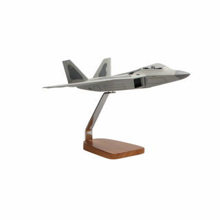 Lockheed Martin F-22 Raptor Clear Canopy Large Mahogany Model