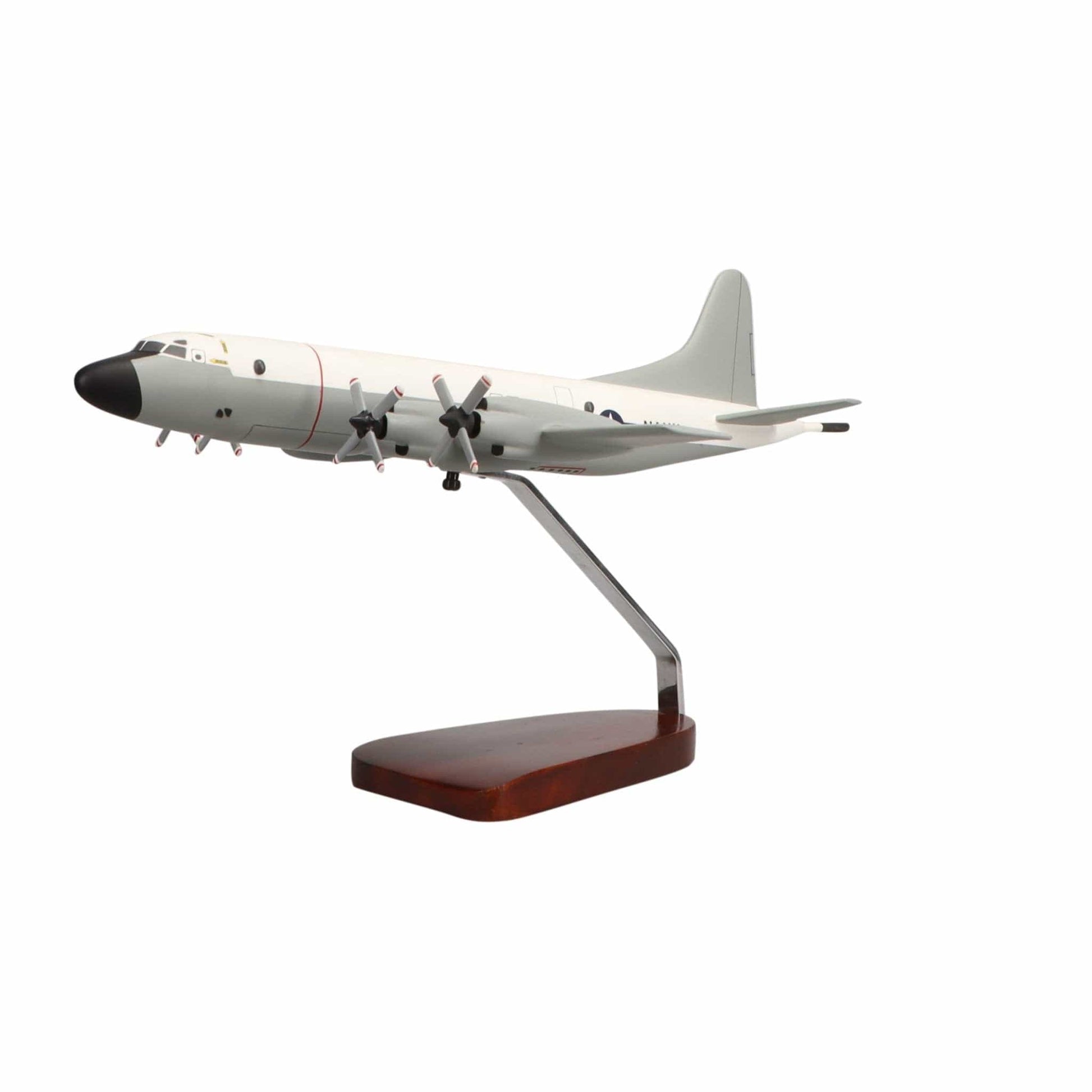 High Flying Models Aircraft Models Lockheed Martin P-3C Orion® (Hi-Vis White/Grey) Large Mahogany Model