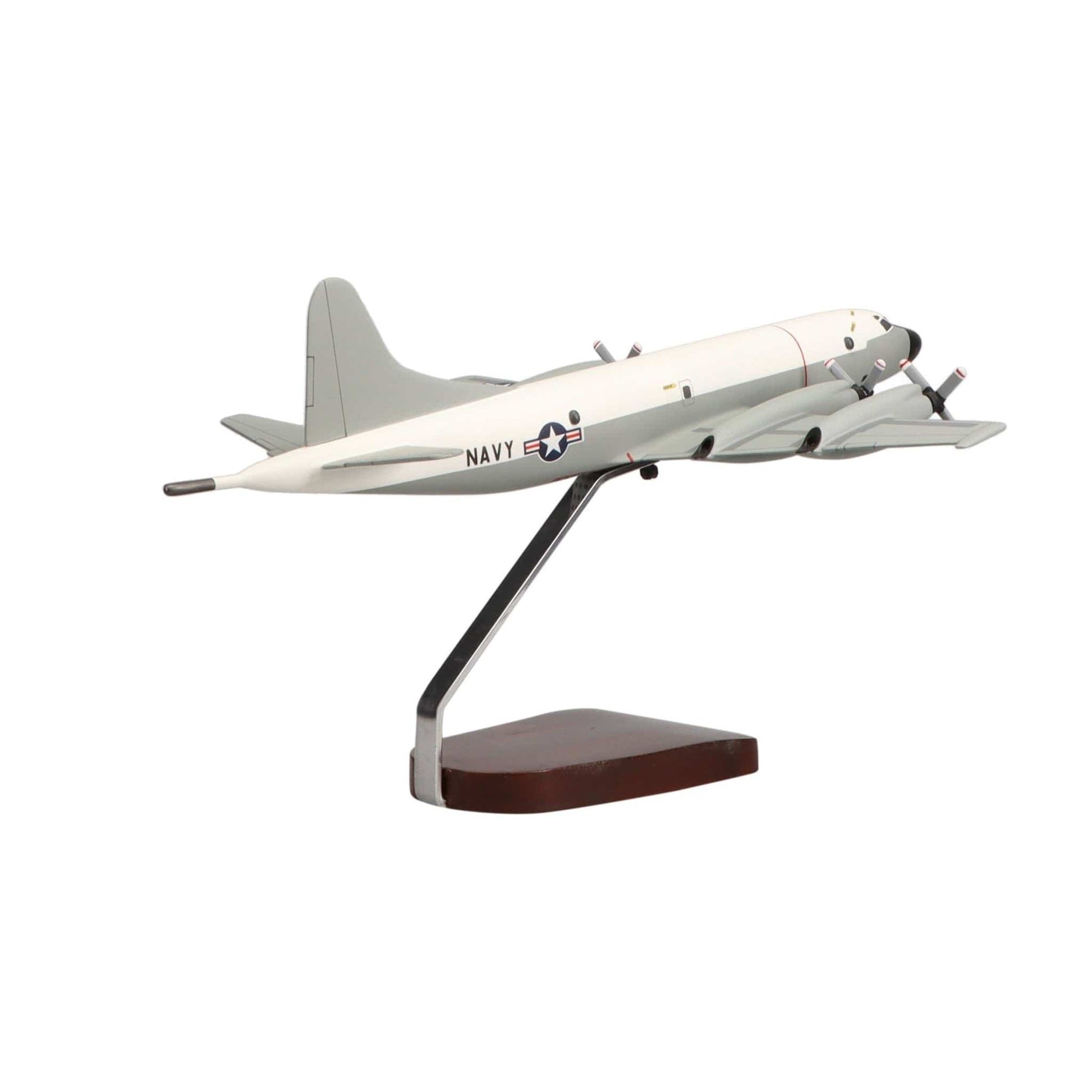 High Flying Models Aircraft Models Lockheed Martin P-3C Orion® (Hi-Vis White/Grey) Large Mahogany Model