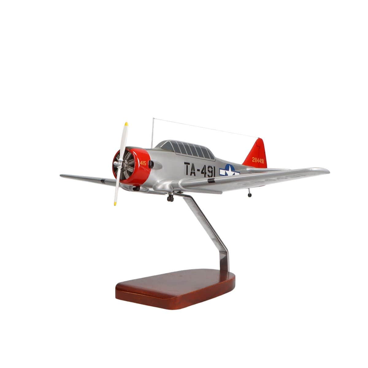 High Flying Models Aircraft Models North American AT-6G Texan U.S. Air Force (Silver) Large Mahogany Model
