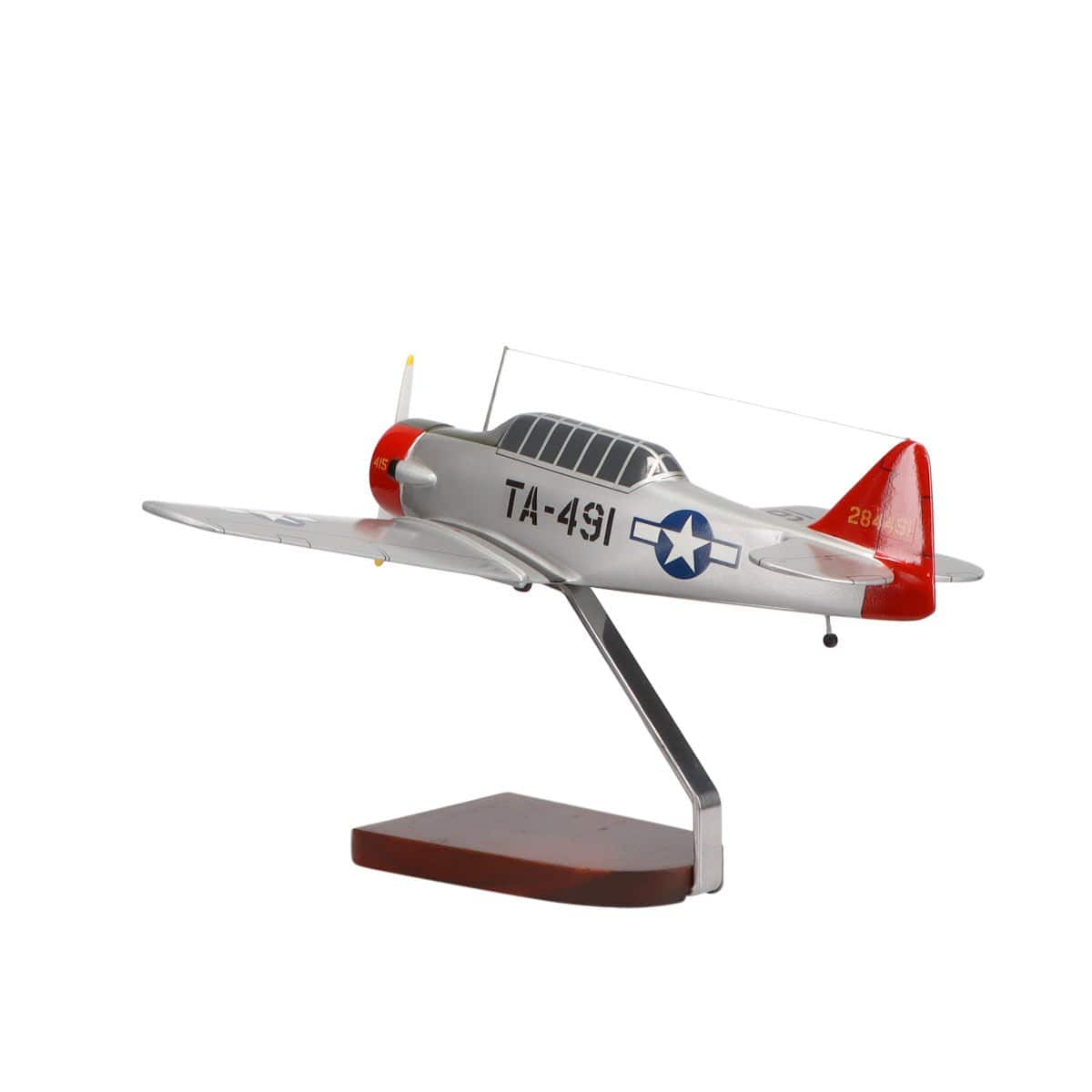 High Flying Models Aircraft Models North American AT-6G Texan U.S. Air Force (Silver) Large Mahogany Model
