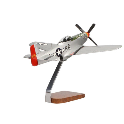 High Flying Models Aircraft Models North American P-51 Mustang Clear Canopy Large Mahogany Model