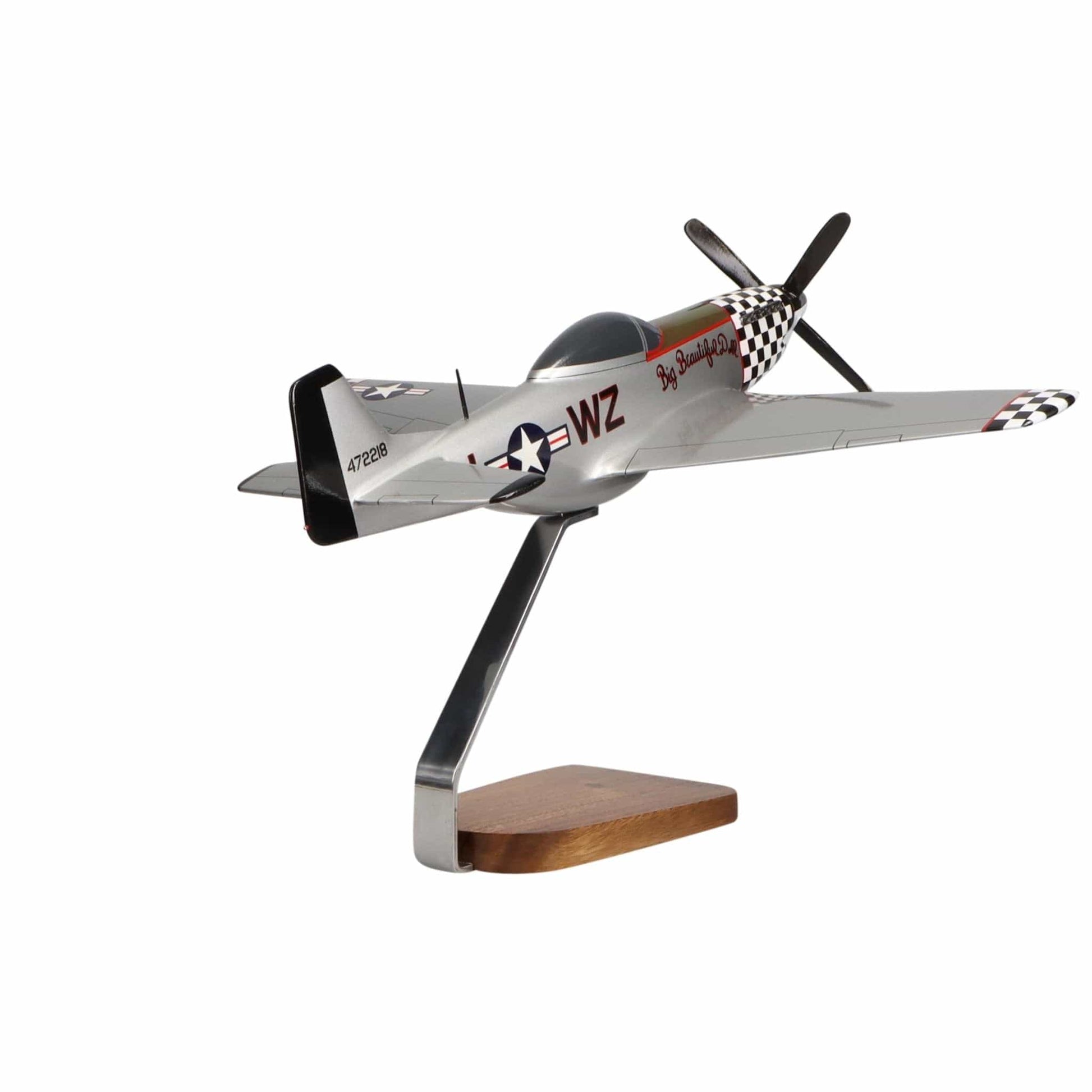 High Flying Models Aircraft Models North American P-51D Mustang "Big Beautiful Doll" Large Mahogany Model