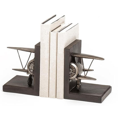 Roman Inc. Artwork & Prints Vintage Biplane Bookends