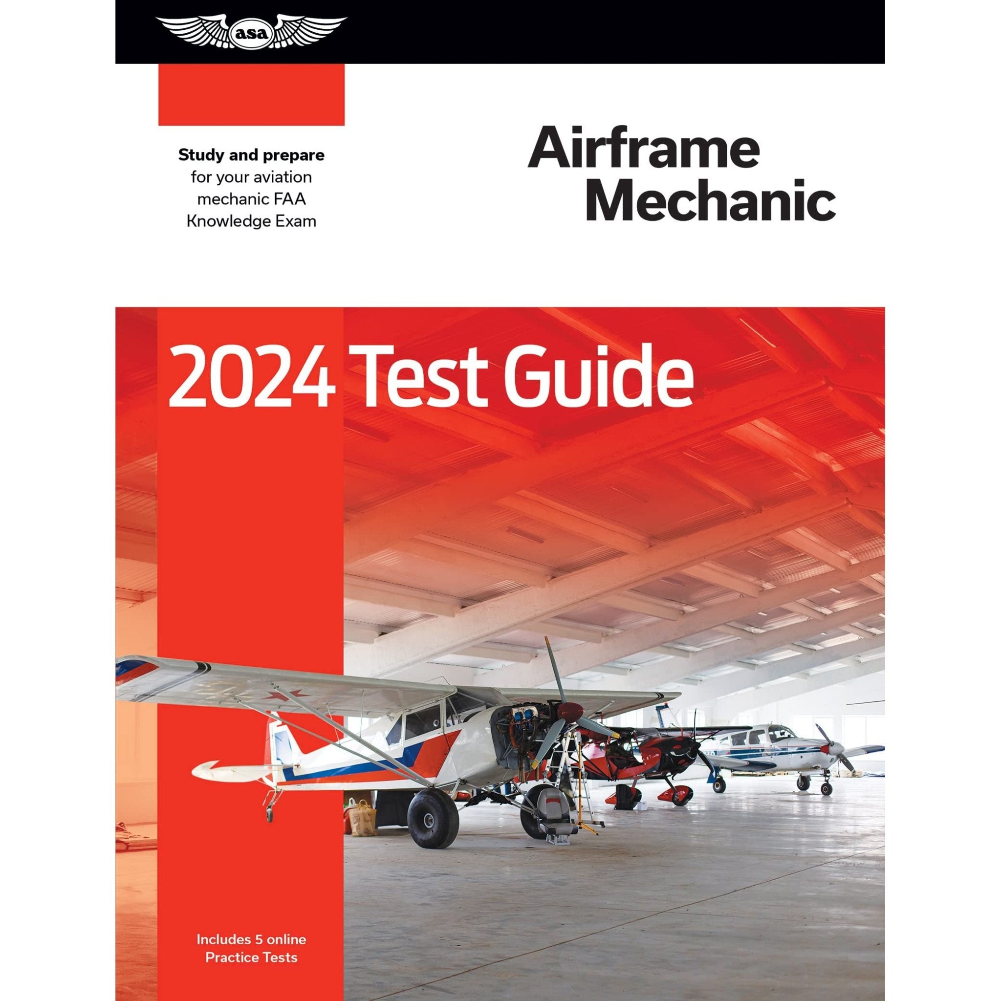 ASA 2024 AMT Airframe Test Guide Book - PilotMall.com