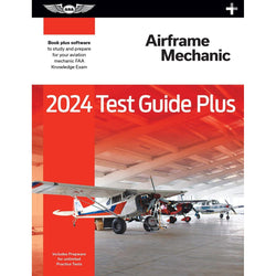 ASA 2024 AMT Airframe Test Guide Plus (Book, Download, Online) - PilotMall.com