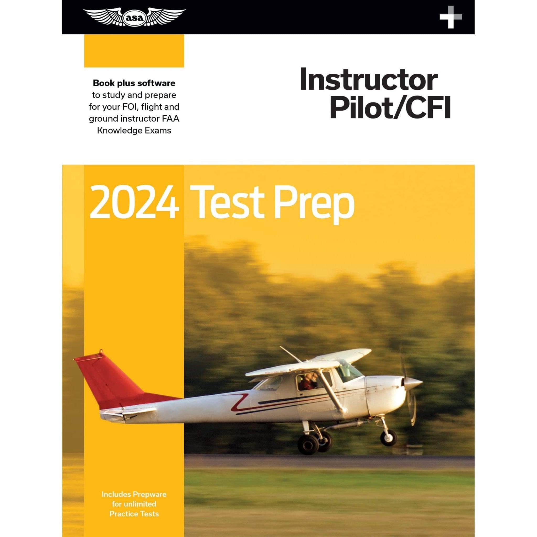ASA 2024 Flight Instructor Test Prep Plus (Book, Download, Online)